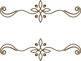 Decorative border with swirls vector