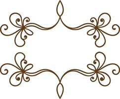 A decorative frame with swirls and leaves vector