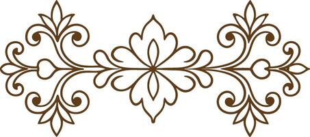 A decorative design with brown and white vector
