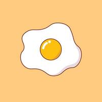 Fried Egg Illustration, Simple and Delicious. . EPS 10 vector