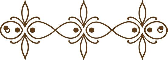 A decorative pattern in brown and white vector