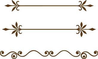Decorative borders and scroll elements vector