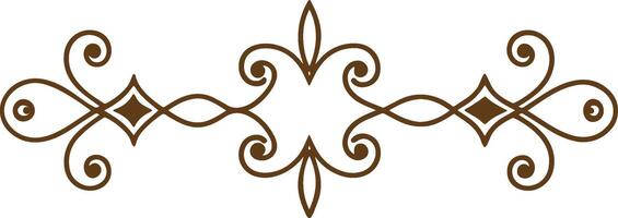 A brown and white design with swirls vector