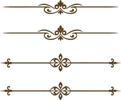 Decorative borders and scroll elements vector