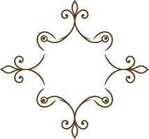 A decorative frame with swirls on a white background vector