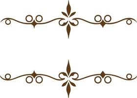 A decorative border with swirls and leaves vector