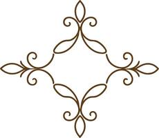 A decorative design with brown swirls vector