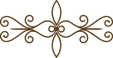A decorative cross with swirls on a white background vector