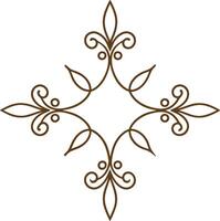 A decorative design with a cross in the center vector