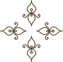 A decorative design with four swirls vector