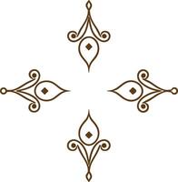 A decorative pattern in brown and white vector