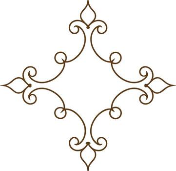 A decorative design with a cross in the center vector