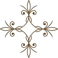 A cross with a decorative design vector