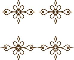 A set of decorative ornamental borders in brown vector