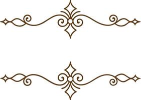 A decorative border with swirls and swirls vector