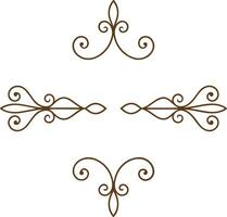 A set of decorative scroll designs vector