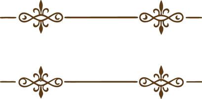 A decorative border with a brown and white design vector