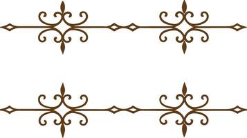 Ornamental border with brown and white vector