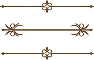 Four decorative borders with flowers and leaves vector