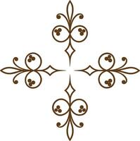 A cross with ornamental designs on a white background vector