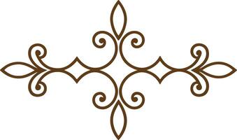 A decorative cross with swirls on a white background vector