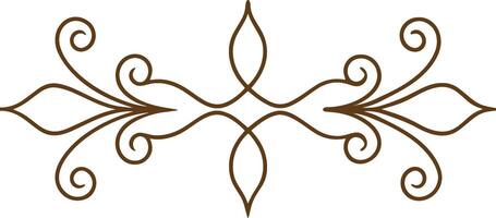 A brown and white design with swirls vector