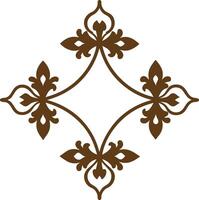 A decorative design in brown and white vector