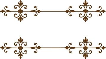 A decorative border with brown and white vector