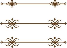 Four decorative borders with flowers on a white background vector
