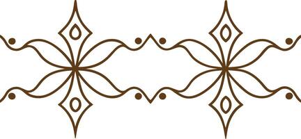 A brown and white design with a flower vector