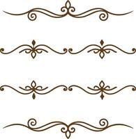 Set of decorative borders vector