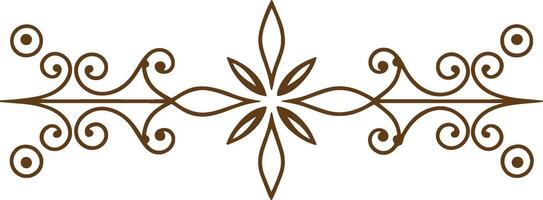A brown and white design with swirls vector