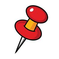 red push pin vector