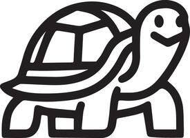 A black and white turtle walking icon, created for multipurpose use. The sleek, minimalistic design makes it adaptable for a wide range of applications, including logos, icons, and t-shirt designs vector