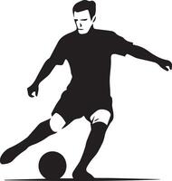 A football player with a football created for various teams. The design is clean and striking, making it perfect for logos, posters, t-shirts, and other graphic projects vector