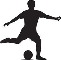 A football player with a black color football created for various teams. The design is clean and striking, making it perfect for logos, posters, t-shirts, and other graphic projects vector
