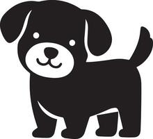A icon of a beautiful dog in action, designed for various companies. The design is clean and striking, making it perfect for logos, posters, t-shirts, and other graphic projects vector
