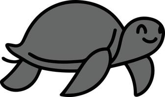 A sea turtle icon designed for various companies. The design is clean, stunning, and beautiful, making it ideal for logos, posters, t-shirts, and other graphic projects vector