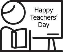 A Teachers Day image designed for various companies. The clean, smooth, and outstanding design makes it perfect for logos, posters, t-shirts, and other graphic projects vector