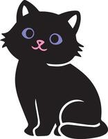 A beautiful adorable cat icon image designed for multipurpose use. Its sleek, minimalistic design makes it versatile for various applications, including logos, icons, and t-shirt designs vector