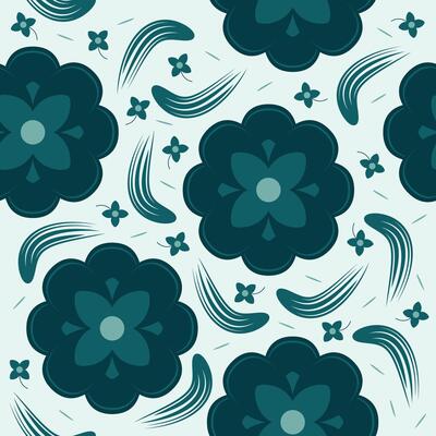 Beautiful Flowers Design Seamless Pattern