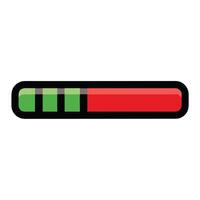 flat red loading bar vector