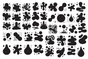 liquid irregular blob shape abstract elements graphic flat style design vector
