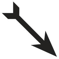 black-arrow isolated on white background vector