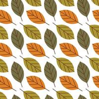 Leaves autumn pattern seamless vector