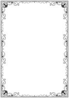 Thai pattern frame, vintage pattern border vector