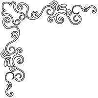 Vintage corner. Abstract lines on white background. vector