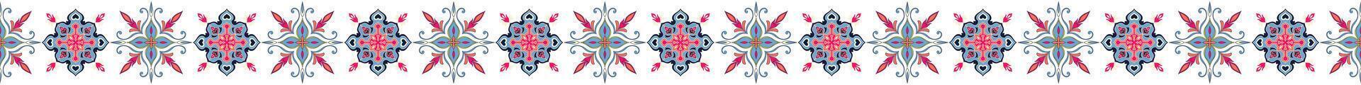 Seamless abstract floral brush for borders and photo frames. vector
