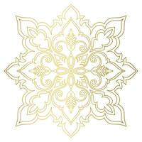 Elegant gradient golden mandala on a white background. Abstract graphic elements vector