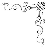 Vintage corner. Abstract lines on white background. vector